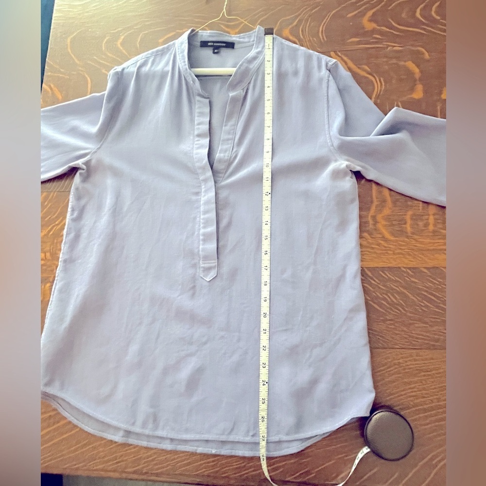 Wes Gordon Blue Tunic with Mandarin Collar - Picture 7 of 8